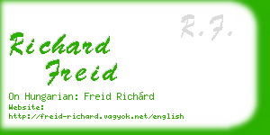 richard freid business card